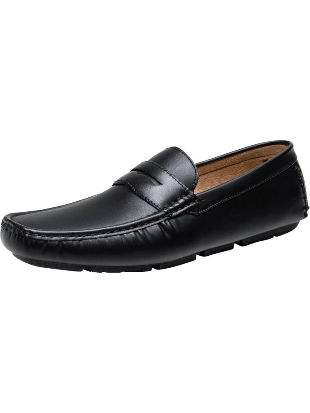 Jousen Men's Black 1 Closed Toe Classic Lightweight Moccasins Penny Loafers